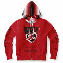 Load image into Gallery viewer, SQC Unisex Fashion Hoodie - STRONG RED/BLACK/WHITE