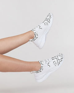 Adult Footwear- "The White Oreo Runners" Two-Tone Running Sneaker (Women's)